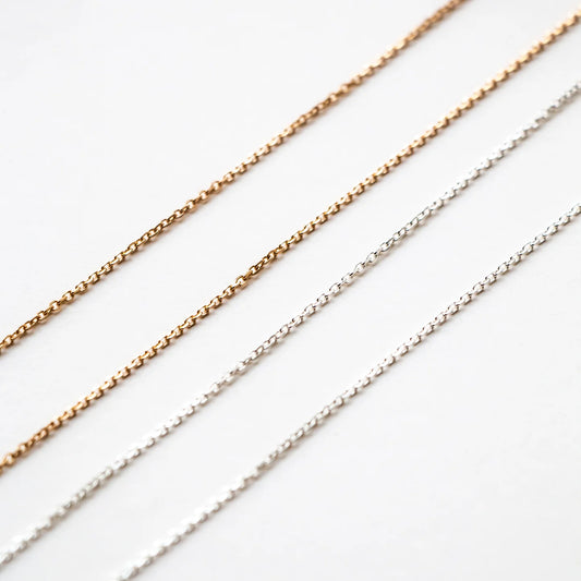 Kæde i 18 karat forgyldt sølv eller sølv