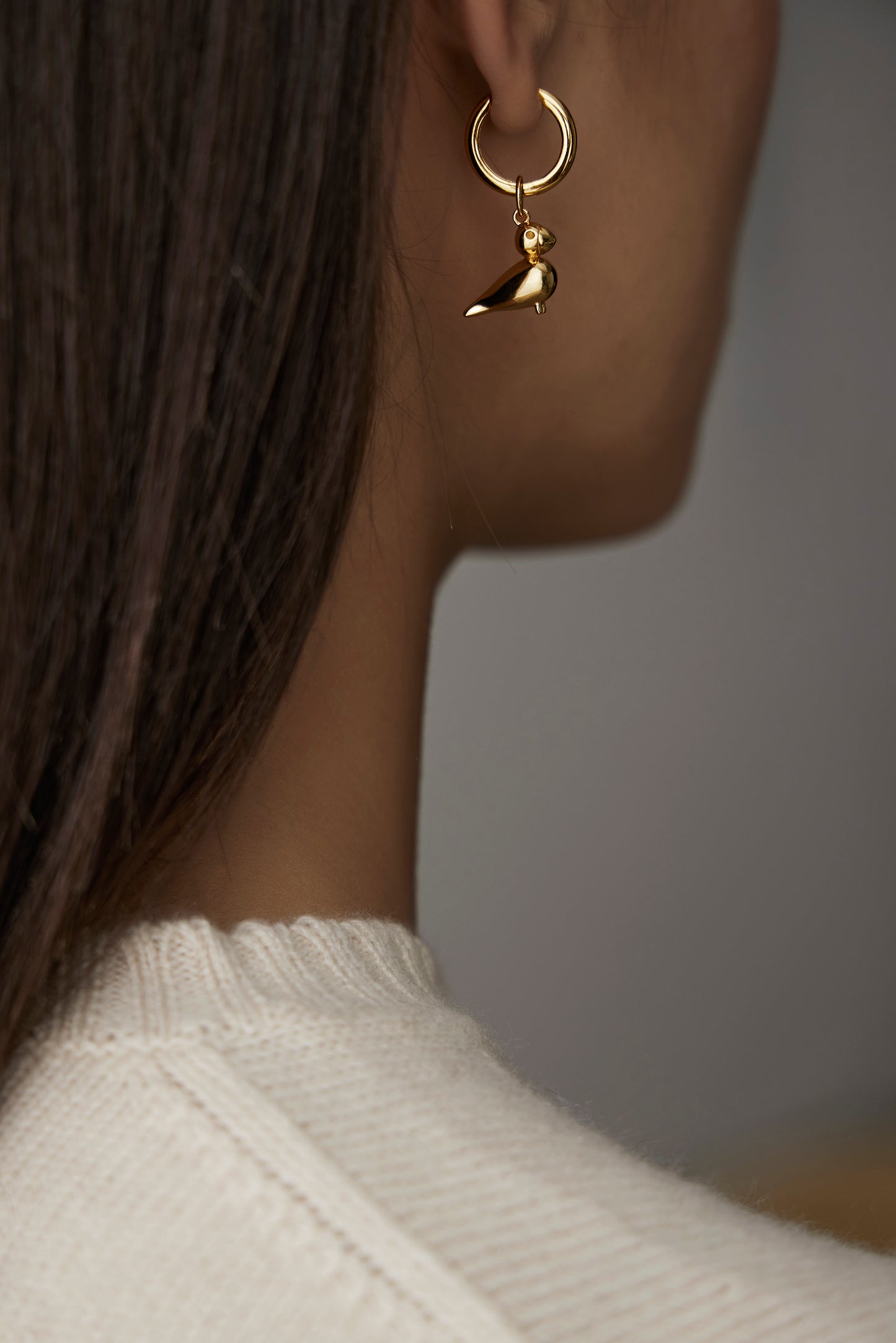 Øreringe i sølv (15 mm) til Kay Bojesen Jewelry vedhæng