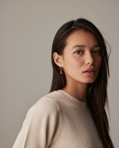 Øreringe i 18 karat forgyldt sølv. (15 mm) til Kay Bojesen Jewelry vedhæng